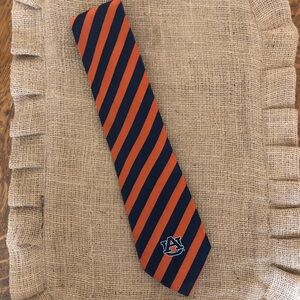 Auburn University Orange and Navy Striped Neck Tie